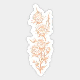 Thorny Roses Outline Sticker